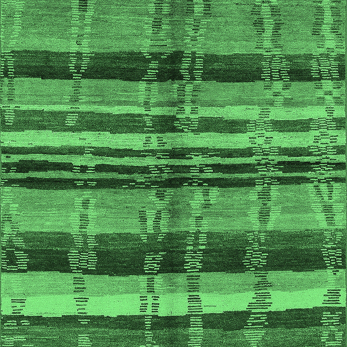 Machine Washable Oriental Emerald Green Industrial Area Rugs, wshurb1303emgrn