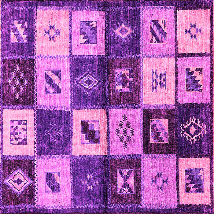 Square Machine Washable Oriental Pink Industrial Rug, wshurb1304pnk