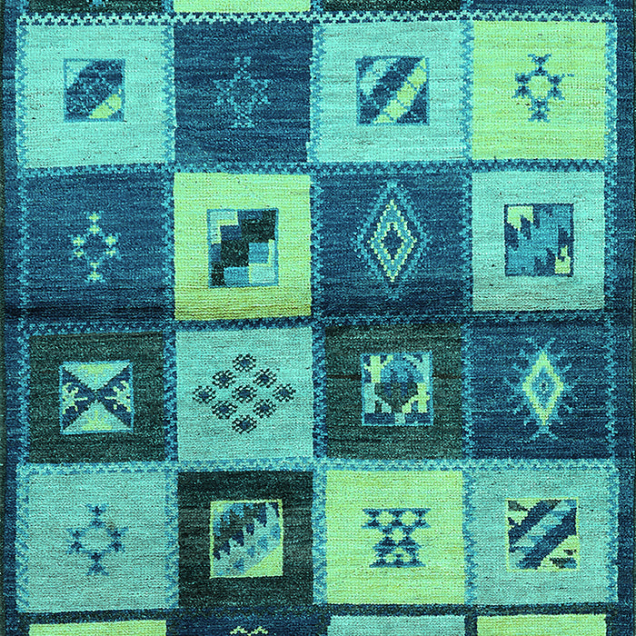 Oriental Turquoise Industrial Rug, urb1304turq