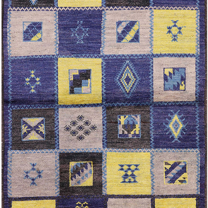 Mid-Century Modern Purple Oriental Rug, urb1304