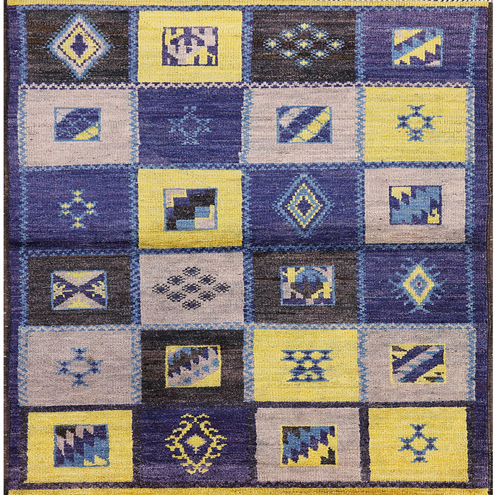 Square Machine Washable Industrial Modern Purple Haze Purple Rug, wshurb1304