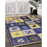 Mid-Century Modern Purple Oriental Rug, urb1304