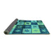 Sideview of Oriental Turquoise Industrial Rug, urb1304turq