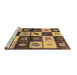 Sideview of Machine Washable Oriental Brown Industrial Rug, wshurb1304brn