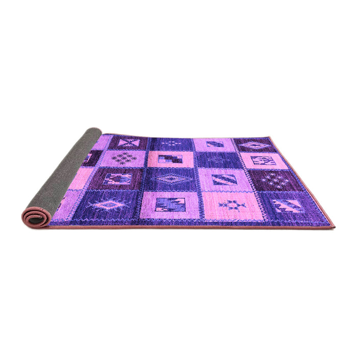 Sideview of Oriental Purple Industrial Rug, urb1304pur