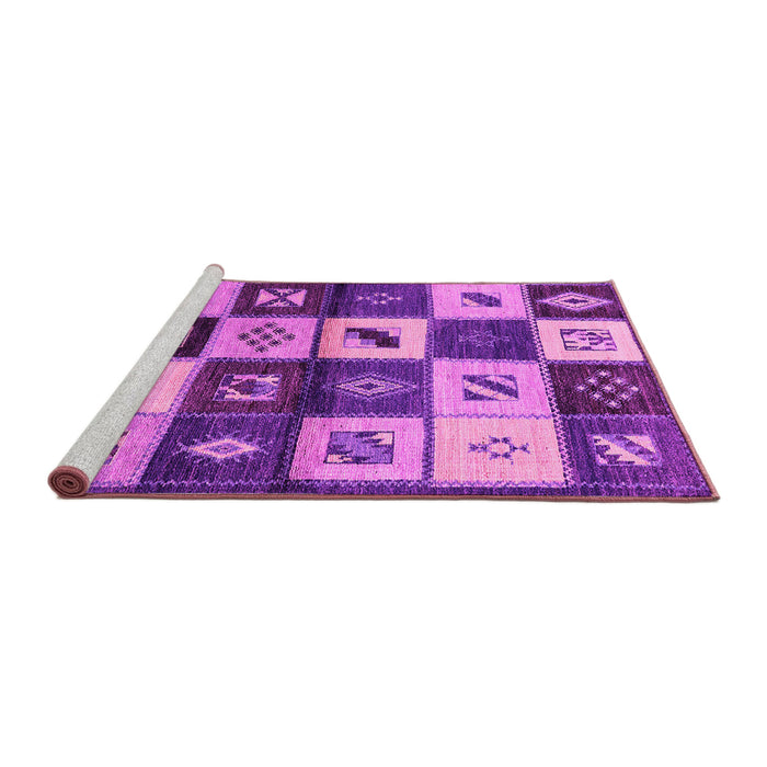 Sideview of Machine Washable Oriental Pink Industrial Rug, wshurb1304pnk