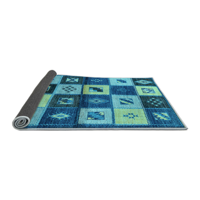 Sideview of Oriental Light Blue Industrial Rug, urb1304lblu