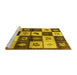 Sideview of Machine Washable Oriental Yellow Industrial Rug, wshurb1304yw