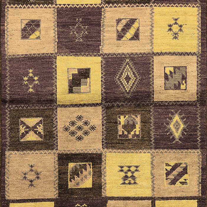 Machine Washable Oriental Brown Industrial Rug, wshurb1304brn