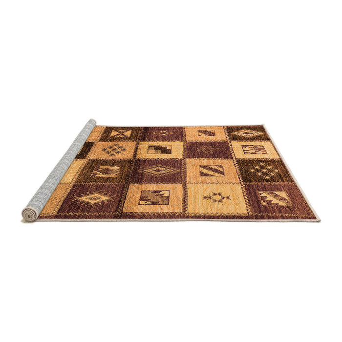 Sideview of Machine Washable Oriental Orange Industrial Area Rugs, wshurb1304org
