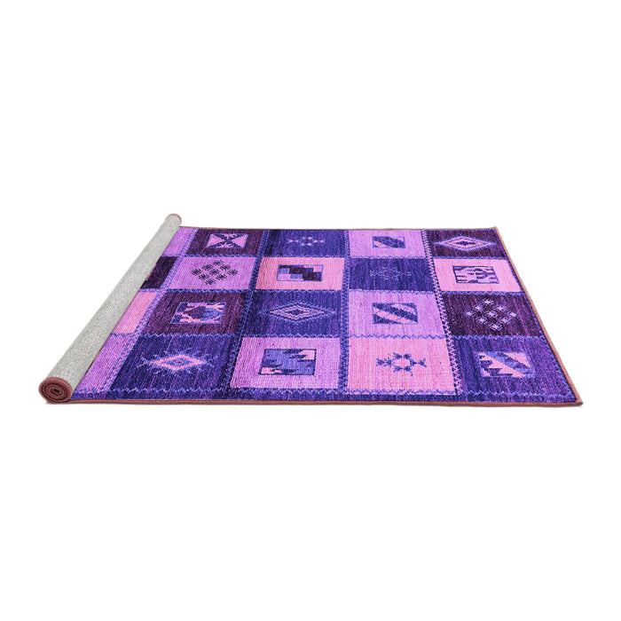 Sideview of Machine Washable Oriental Purple Industrial Area Rugs, wshurb1304pur