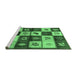 Sideview of Machine Washable Oriental Emerald Green Industrial Area Rugs, wshurb1304emgrn