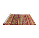 Sideview of Machine Washable Industrial Modern Bright Maroon Red Rug, wshurb1305