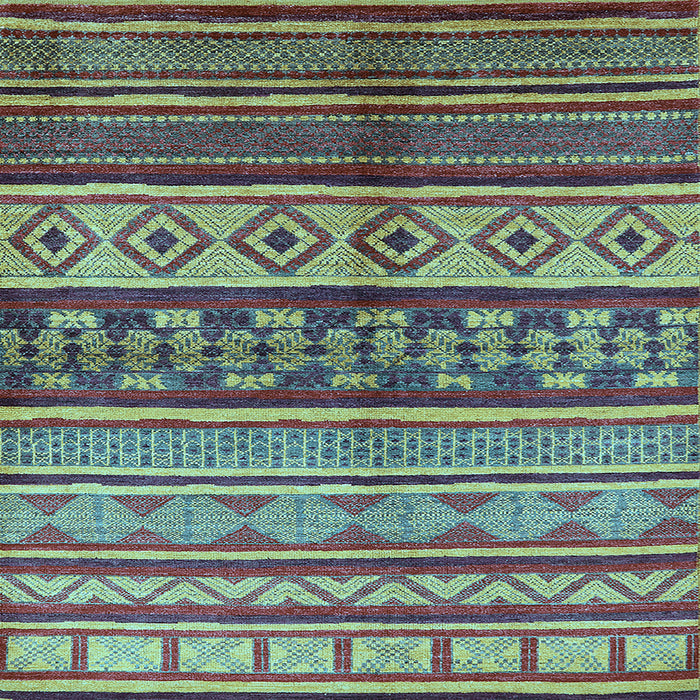 Square Oriental Light Blue Industrial Rug, urb1305lblu