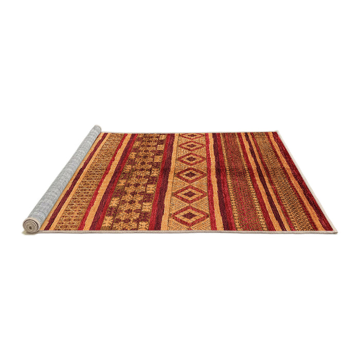 Sideview of Machine Washable Oriental Orange Industrial Area Rugs, wshurb1305org