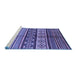 Sideview of Machine Washable Oriental Blue Industrial Rug, wshurb1305blu