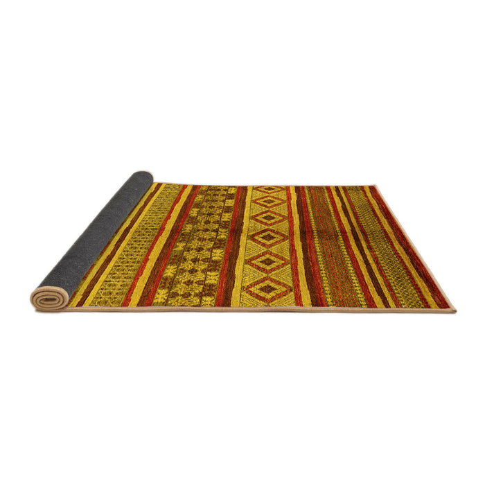 Sideview of Oriental Yellow Industrial Rug, urb1305yw