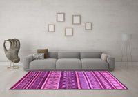 Machine Washable Oriental Purple Industrial Rug, wshurb1305pur