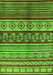 Machine Washable Oriental Green Industrial Area Rugs, wshurb1305grn