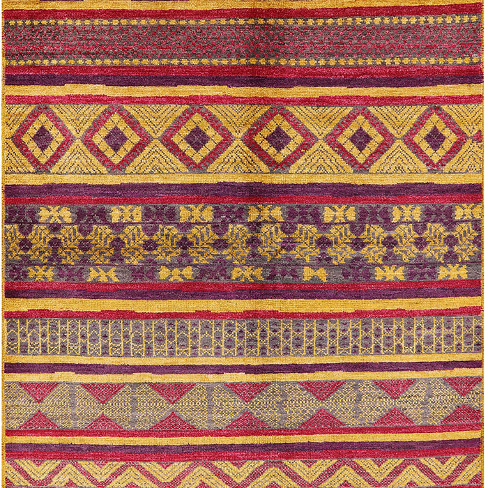 Mid-Century Modern Bright Maroon Red Oriental Rug, urb1305