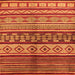 Square Oriental Orange Industrial Rug, urb1305org