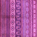 Square Machine Washable Oriental Purple Industrial Area Rugs, wshurb1305pur