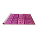 Sideview of Machine Washable Oriental Pink Industrial Rug, wshurb1305pnk