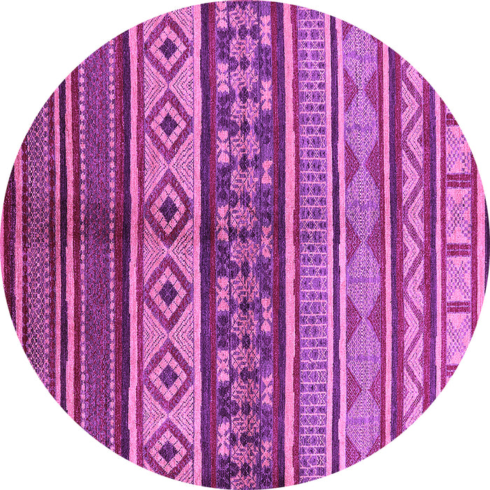 Round Oriental Purple Industrial Rug, urb1305pur