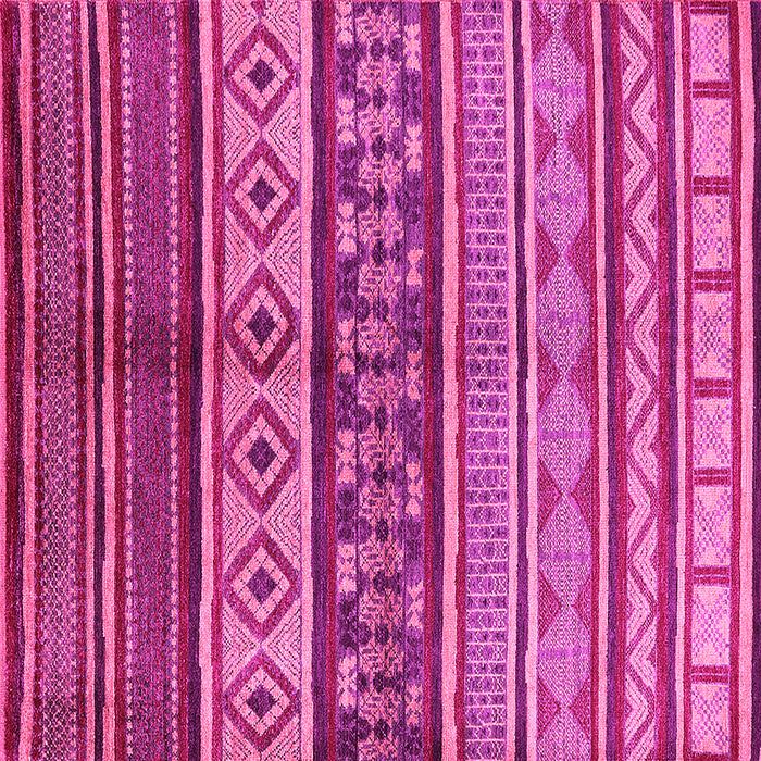 Square Machine Washable Oriental Pink Industrial Rug, wshurb1305pnk