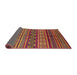 Sideview of Mid-Century Modern Crimson Red Oriental Rug, urb1306