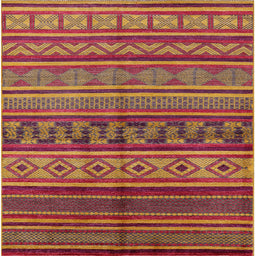 Square Machine Washable Industrial Modern Crimson Red Rug, wshurb1306