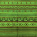 Square Oriental Green Industrial Rug, urb1306grn