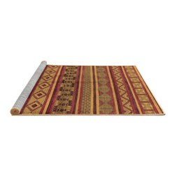 Sideview of Machine Washable Oriental Brown Industrial Rug, wshurb1306brn