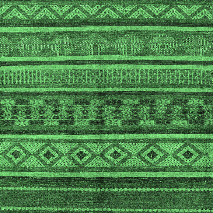 Machine Washable Oriental Emerald Green Industrial Area Rugs, wshurb1306emgrn