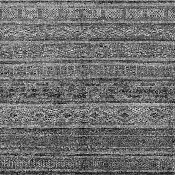 Square Machine Washable Oriental Gray Industrial Rug, wshurb1306gry