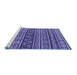 Sideview of Machine Washable Oriental Blue Industrial Rug, wshurb1306blu