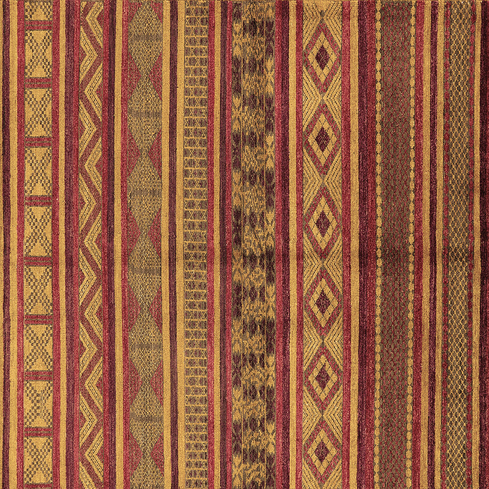 Square Oriental Brown Industrial Rug, urb1306brn