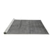 Sideview of Machine Washable Oriental Gray Industrial Rug, wshurb1307gry