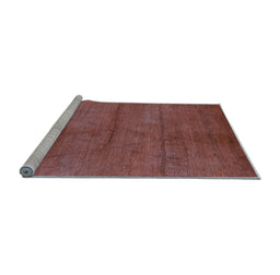 Sideview of Machine Washable Oriental Light Blue Industrial Rug, wshurb1307lblu