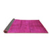 Sideview of Oriental Purple Industrial Rug, urb1307pur