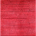 Square Machine Washable Industrial Modern Red Rug, wshurb1307