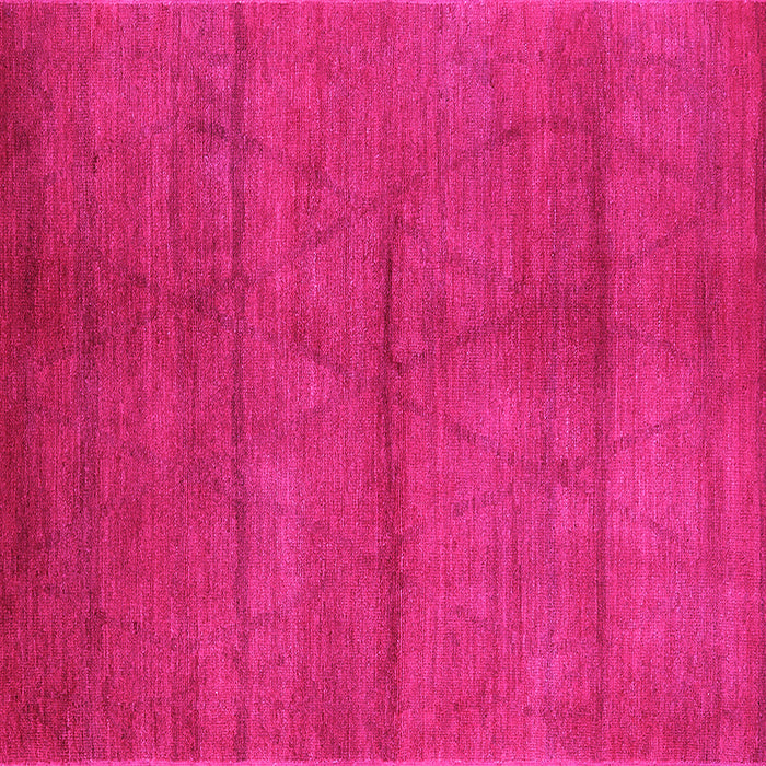 Square Machine Washable Oriental Pink Industrial Rug, wshurb1307pnk