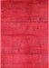 Machine Washable Industrial Modern Red Rug, wshurb1307