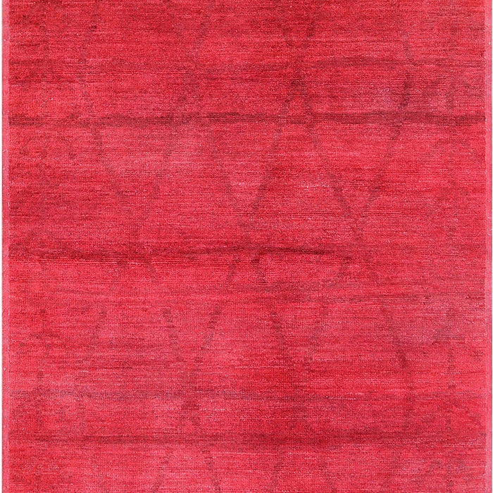 Machine Washable Industrial Modern Red Rug, wshurb1307