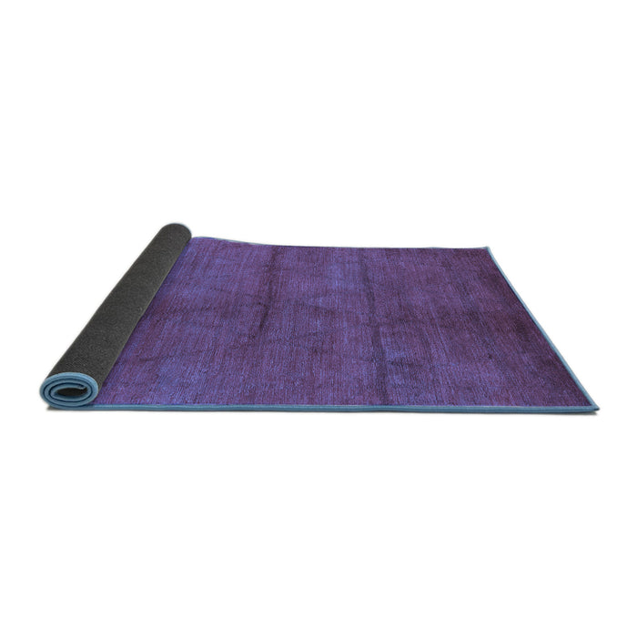 Sideview of Oriental Blue Industrial Rug, urb1307blu