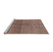 Sideview of Machine Washable Industrial Modern Light Copper Gold Rug, wshurb1308