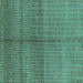 Square Oriental Turquoise Industrial Rug, urb1308turq