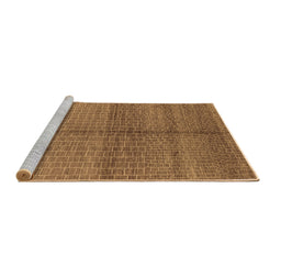 Sideview of Machine Washable Oriental Brown Industrial Rug, wshurb1308brn