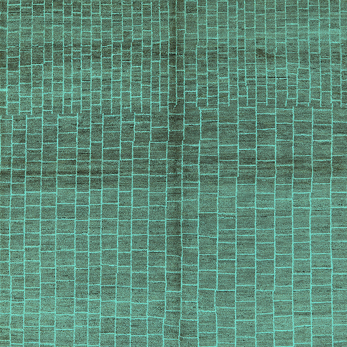 Machine Washable Oriental Turquoise Industrial Area Rugs, wshurb1308turq