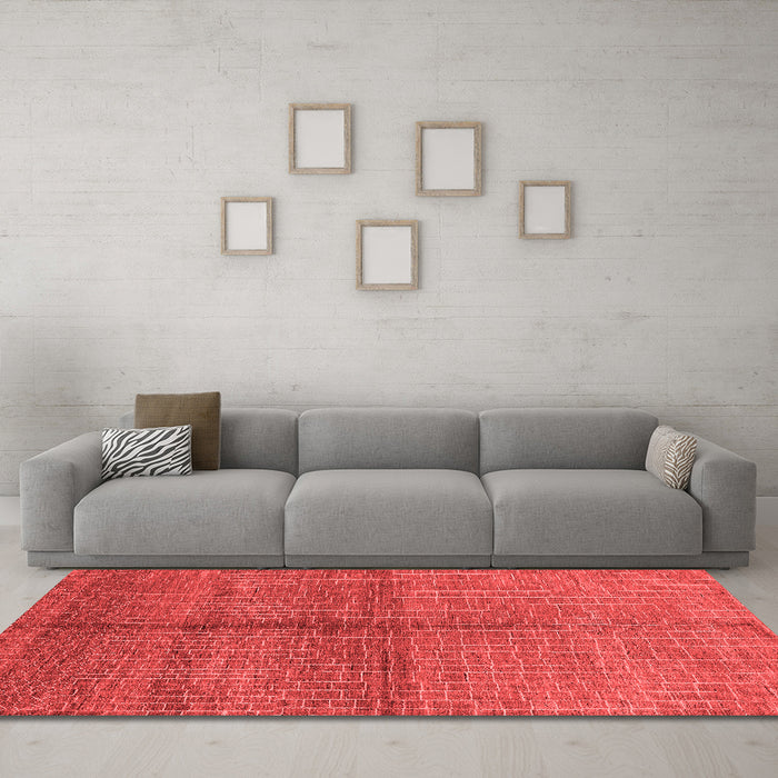 Industrial Red Washable Rugs
